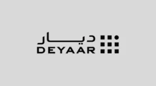 Deyaar logo with Arabic text and geometric design elements